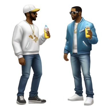 Drake and diddy buying baby oil at the syore sticker