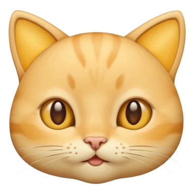 Cute cheese cat's face (little cheeks, not much hair) sticker