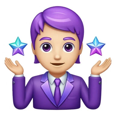 Purple Glitter Symbol of Manager sticker