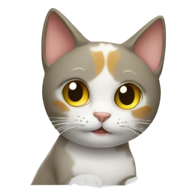 cat washing dishes sticker