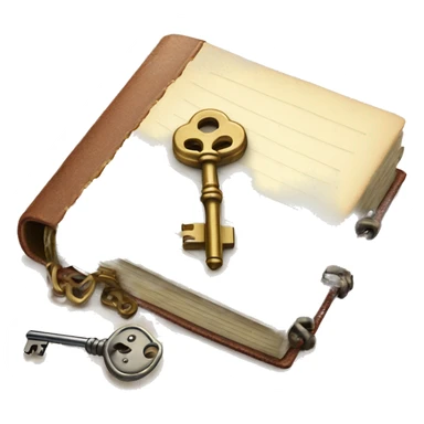 vintage diary with lock and key sticker