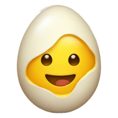 smiling egg yolk sticker