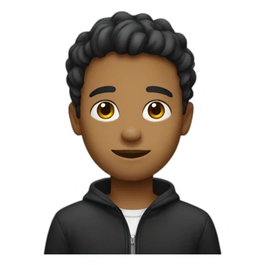 Un garçon cagoulé en noir sticker