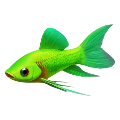 Green Swordtail (Eng.), Pez Espada (Sp.), Xiphophorus hellerii sticker