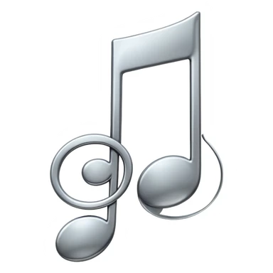 mac os music note metal skeuomorphic  sticker