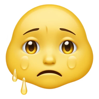 crying face emoji, expressive and clear sticker