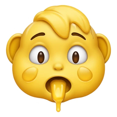 minimal puking face emoji sticker