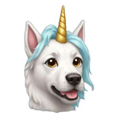 Dog unicorn sticker