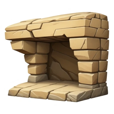 rock overhang , shelter. sticker