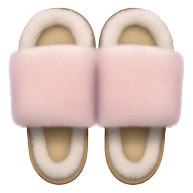 fuzzy slippers uggs light pink sticker