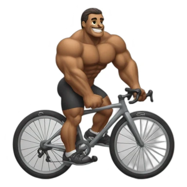 Un bodybuilder qui fait du vélo sticker
