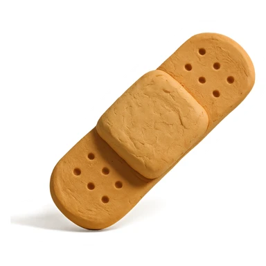 bandage, textured and playful claymation style sticker