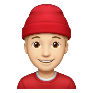 Single men with red hat  sticker