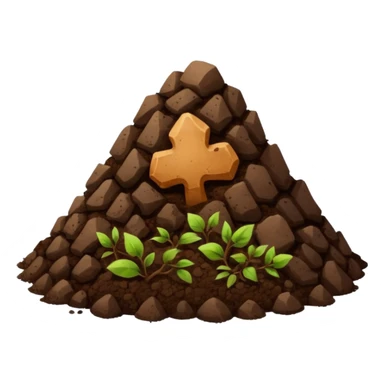 dirt emoji alternate version sticker