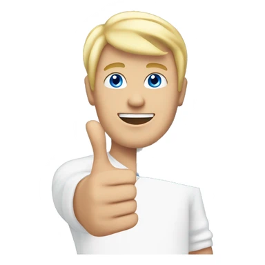 Male with blonde hair and blue eyes waving hand smiling with a Scotland flag sticker