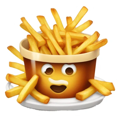 Poutine mange des frites sticker