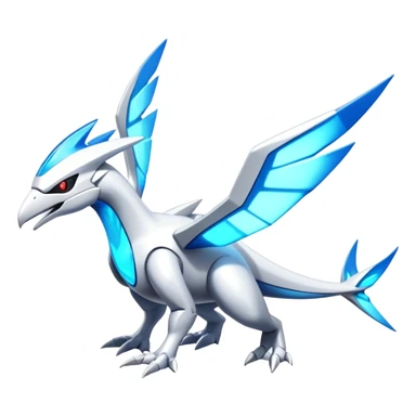 Futuristic Modern Epic Legendary Shiny Cyber-Latios-Latias-Dialga-Reshiram-Creature, (full body) sticker