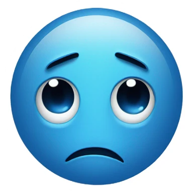 2 blue balls crying sticker