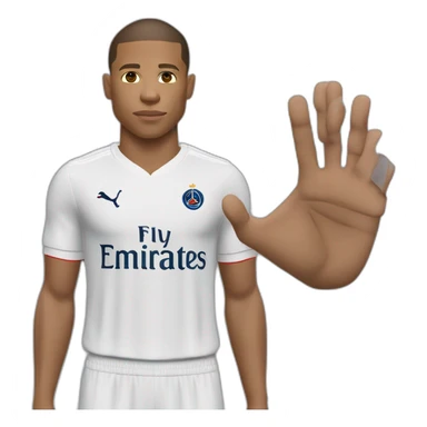 Kilian mbappe fait un carré avec ces doigts sticker