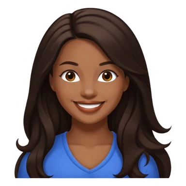 Brandi Williams with dark brown long hair sticker