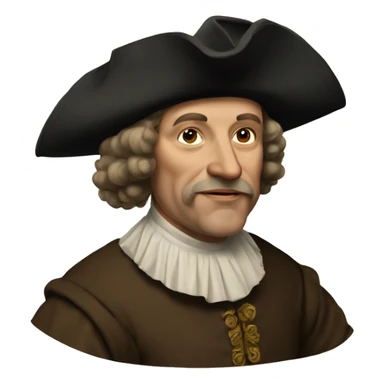 17th century dutch man sticker