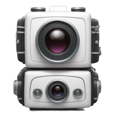 White Camera cube front facing sticker