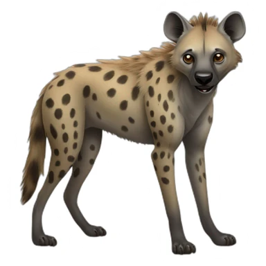 realistic hyena full body sticker