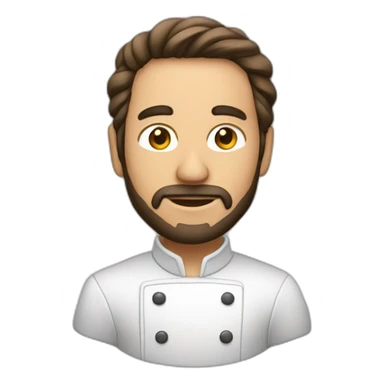 Cocinero con poco cabello y blanco y barba sticker