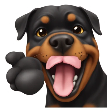 Rottweiler dog sending a kiss sticker