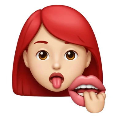 Licking lips emoji sticker