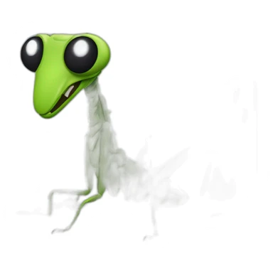 Mantis using laptop computer sticker