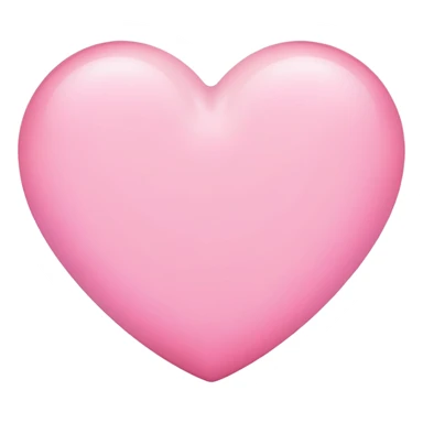 pastel pink heart with gradient and smooth rounded edges sticker
