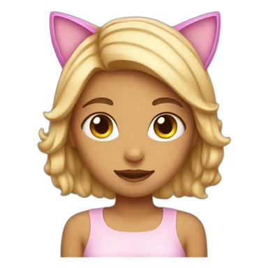 girl with cat ears sticker