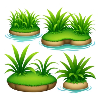 buatkan saya emoji rumput laut warna hijau sticker