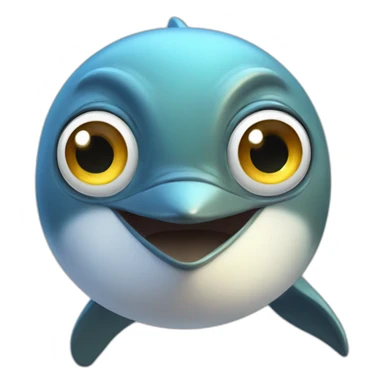 Dolphin fused with an owl sticker