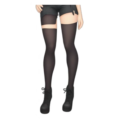 anime girl thigh high sticker