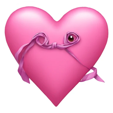 Pink heart with ties sticker