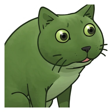 Cat pooping  sticker