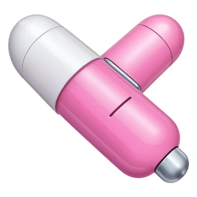 pink and white capsule sticker