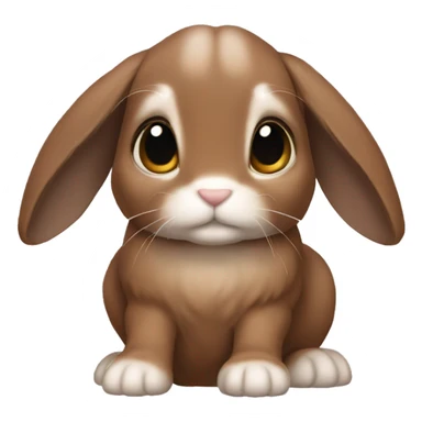 brown lop eared bunny  sticker