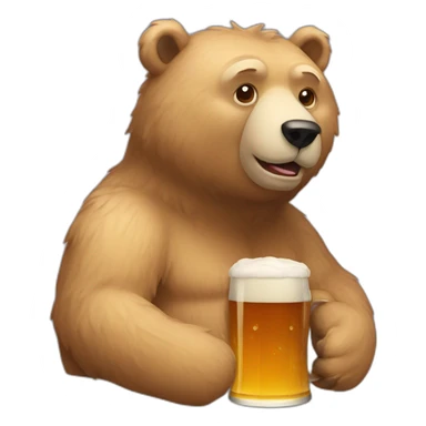 Beer bear sticker