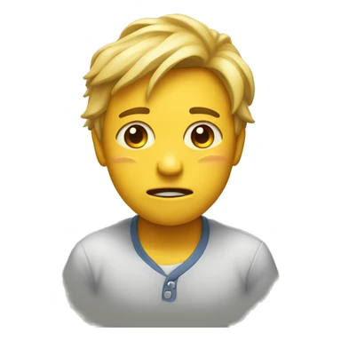 crying emoji mixed with a smile  sticker