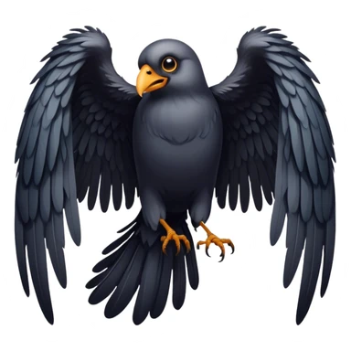 CREEPY BIRD WINGS WIDE OPEN sticker