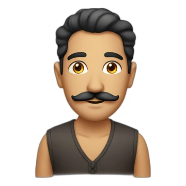 handsome moroccan man with a moustache sticker