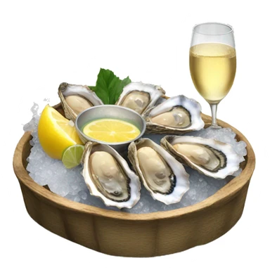 oysters and champagne sticker