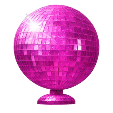 Pink glitter disco ball  sticker