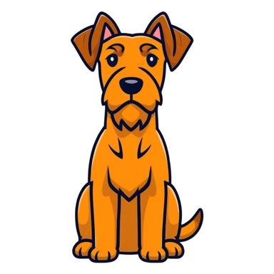 Irish terrier standing strong  sticker