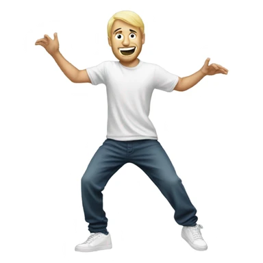 White guy hip hop dancing sticker