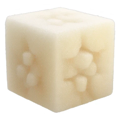 Granulated white sugar cubes sticker