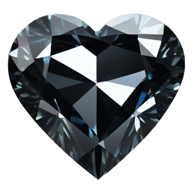 Heart shaped 56-carat black diamond sticker